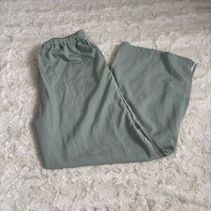 Jason Wu Women's Size Medium Green Split Hem Pajama Pants